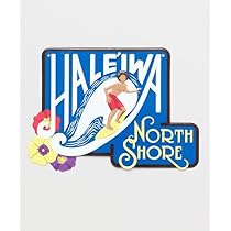 ハワイ　ノースショア　サインボード　サーフィン ☆ハワイ直輸入☆木製看板／North shore HALEIWA 看板／ノース