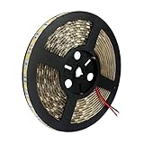 ALED LIGHT 16.4foot/5Meter 5050 300 LED Warm White Waterproof LED Strip Light For Stairs, Living Roo