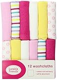 Luvable Friends Washcloths, Pink by Luvable Friends