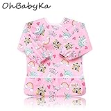 ソフトスタイ お食事エプロン 防水 乳幼児 ベビー 子供 長袖タイプ 粘土遊び お絵かき スタイ よだれかけ ビブ よだれカバー スモック (ZY28)