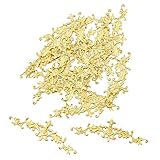 (ライチ) Lychee　20個入り　装飾金具　アンティーク真鍮　リーフ　花モチーフ　ブラケットプロテクター　レトロスタイル　アンティーク調　装飾