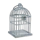 ホワイエ アイアン Riバードケージグレイ 10x10xH16.5cm 3c50036