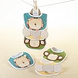 ベビーアスペン Baby Aspen 男の子用アニマルサファリアドベンチャー3D立体アップリケ付きスタイ3枚セット [並行輸入品]