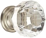 Amerock 14303 CSG従来Classicsクリスタルノブ、1 – 1 / 4インチ、サテンニッケルでAmerock
