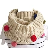 Snoneキッズ スヌード ニット ネックウォーマー 子ども マフラー ストール 秋 冬 かわいい 毛玉付き ベビー ガールス スター 防寒 ふわふわ あったか ファッション 男の子 女の子 小学生 