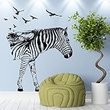 toonolアートポスターリムーバブル3d Cartoon Zebraコリドー壁ステッカーホーム装飾壁ステッカー子供の部屋のリビングルーム、60 x 90 cm