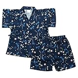 《盛夏 甚平》(ジンベイ) 日本製ベビー男児 サザンクロス生地トンボ総柄甚平スーツ 90cm/ネイビー NO.OG-75542