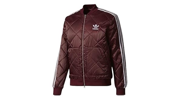 adidas sst quilted jacket maroon