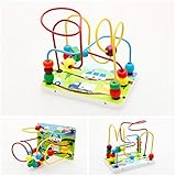 joyeeeマルチカラー木製ビーズローラーコースターTransportationパターン – 早期教育Toys for Your Kids – 完璧なクリスマスギフトアイデア