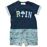 《夏対応》SHORH KID'S(ショーキッズ) 天竺ロゴAP付きカバーオール 70cm /ネイビー NO.SD-72572