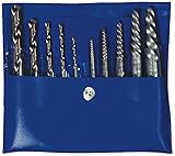 Irwin Tools 11118 10 Piece Set Spiral Flute Screw Extractors with Jobber Length Cobalt Drill Bits [並
