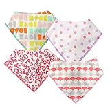 Baby Bandana Bibs for Drooling & Teething - Gifts for Girls - by Marque by Marque