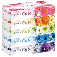 エリエール ティッシュ キュート 160組&times;5箱 パルプ100%