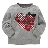 西松屋 [EFD] 裏起毛ＢＩＧハートロゴトレーナー 【80cm・90cm・95cm】　95　グレー