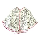 ブルーム 日本製 4重ガーゼ ベビーポンチョ (お花畑ピンク）