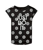 (ナイキ) NIKE キッズTシャツ Polka Dot Just Do It Dri-Fit A-Line Tee (Toddler) Black 4T Toddler n/a [並行輸入品]