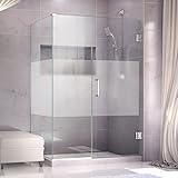 DreamLine Unidoorプラス34 3 / 8で。D X 58 1 / 2 in。w、フレームレスHingedシャワーエンクロージャ、3 / 8 "ガラス、クローム仕上げ