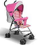ベビー夏Pushchairs軽量ポータブルベビーカー折りたたみダンピング4つホイールPrams 0 – 36ヶ月の ピンク