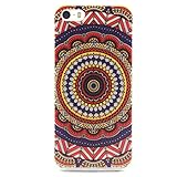 UNEXTATI iPhone SE ケース 高級 TPU ハードカバー 超薄型ケース カバー 衝撃吸収 全面保護 脱着簡単 クリア 透明 Apple iPhoneSEカバー Cover (P7 マル