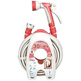 セフティー3 ハンディーホースリール コンパクト収納 15m ジェットシャワー 広角7パターン切替 ピンク SHR-15M-P