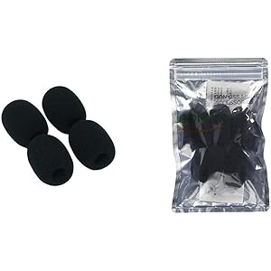 【セット買い】[GONKISS] マイクスポンジ マイク風防 動画撮影 オンカメラマイク風防 大 4個セット 黒 GON…