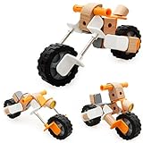 VolksRose? Creative Wooden Motorcycle Variety Nut Combination Toy - 28 Pcs Puzzle Blocks Early Educa