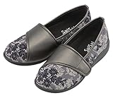 [マリアンヌ] スニーカー ケアシューズ SaiSai フラワープリント W940 クラシックBK ブラック 24.5 4E