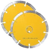 【2枚セット】ダイヤモンドカッター 125mm セグメント 乾式 コンクリート ブロック タイル レンガ 切断用 刃 ダイヤモンド カッター 替刃 替え刃 DC125