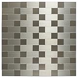 art3d自己粘着メタルBacksplash Peel and Stickタイルのキッチン、12 " x 12 " 1 piece シルバー A16015P1