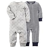 Carter's （カーターズ） :: ロンパース カバーオール 長袖 2枚組 男の子 綿100% :: 2-Pack Jumpsuits :: 9M (67-72cm) :: 67-72 cm ::