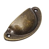 20PCSシェルプルハンドルレトロメタルキッチン引き出しキャビネットドアハンドル家具ノブハンドウェア食器棚アンティークブラスプル