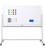 Amazon | Swansea ホワイトボード 脚付き 自立白板 磁気 White board