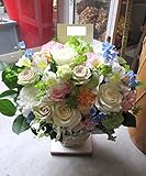 ＴＶチャンピオン出場 【お供え 今旬 フラワーアレンジメント 8,000円 淡い色ＭＩＸ】お供え花 お悔み 花 ペットお供え花 ペット 四十九日 一周忌 お彼岸 新盆 お盆 命日 法事