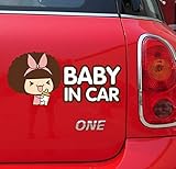 MOCかわいい女性の赤ちゃんセーフティーサイン/Baby in Car セーフティ反射ステッカー 赤ちゃん