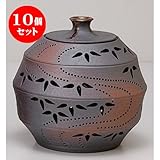 10個セット 照明具 灯り花入丸の竹節笹(小) [20 x 19cm] 土物 手造り インテリア 和風 プレゼント 飲食店