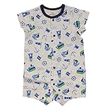 （アンパサンド) AMPERSAND マリン柄ロンパス出産祝い/男の子/半袖 60 グレー