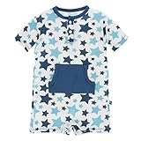 KicKee Pants Baby Boys '印刷ショートスリーブHenley Romper prd-kphenr65-cipa カラー: ブルー