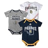 San Diego Padresベビー/幼児" Three strikes " 3 Piece Creeper Set