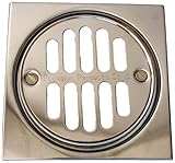 LASCO 03 – 1245シャワー排水トリムキットwith 3 1 / 2インチグリッドStrainerとねじ穴、4インチ、クロムメッキ
