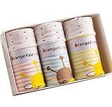 Ainial　ショーツ　子供　女の子　キッズパンツ　下着　可愛いキリンのプリント　ボーダー柄　インナー　肌着　ボクサー　ガールズ　オールシーズン　トランクス　女児用　綿　3枚セット　110-160cm