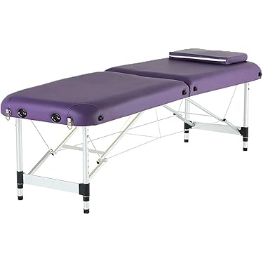【ダークパープル】マッサージベッド折りたたみ コンパクトエステベッド施術ベッド felizlar_wf305878