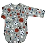 【未熟児】【低出生体重児】【早産児】【NICU】用　ベビー服：　長袖ロンパース　スポーツ (1360-2700g)