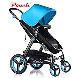 ファッション 幼児ベビーカー, 乳母車, 子供のベビーカー, 高い視点, 大きな車輪, 折り畳み式の, (Blue)