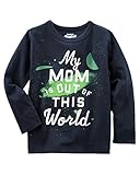 OshKosh Boy 's L / S " My Mom Is Out Of This World " Tee ;ネイビー、Glows in the Dark カラー: ブルー