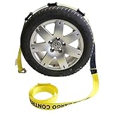 2 " x 14 ' OEM車キャリアホイール交換ストラップwith 2だぶるじぇいワイヤフックと3調節可能なゴムクリート