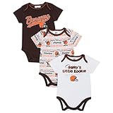 Gerber Childrenswear Cleveland Browns 3パックボディスーツサイズ12ヶ月