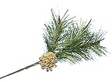 16インチPine Pick with Glittered Pinecone 16 Inch ゴールド 2207320