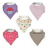 Bavoir de bébé Lovjoy - pacquet de cinq styles pour les filles