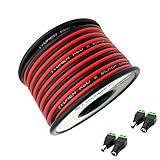 TYUMEN 40FT 18 AWG Gauge Red Black Extension Cable Wire Cord for Led Strips Single Color 3528 5050 w