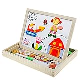 パズル 赤ちゃん 幼児 木のおもちゃ 3歳 4歳 5歳 マグネットボード 知育玩具 絵かきボード 落書き 誕生日プレゼント 新年 クリスマス 男の子 女の子 子供用パズル 面白い 学習 認識力 創造力